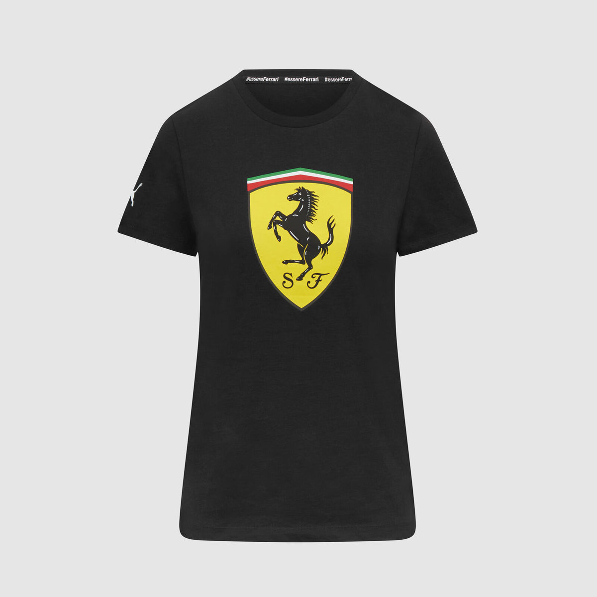 Ferrari 2023 Stor Logo T-skjorte Dame Sort