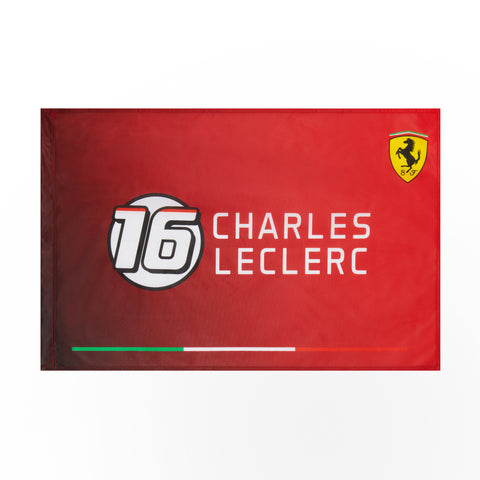Ferrari Charles Leclerc Flagg - Formulashop.no