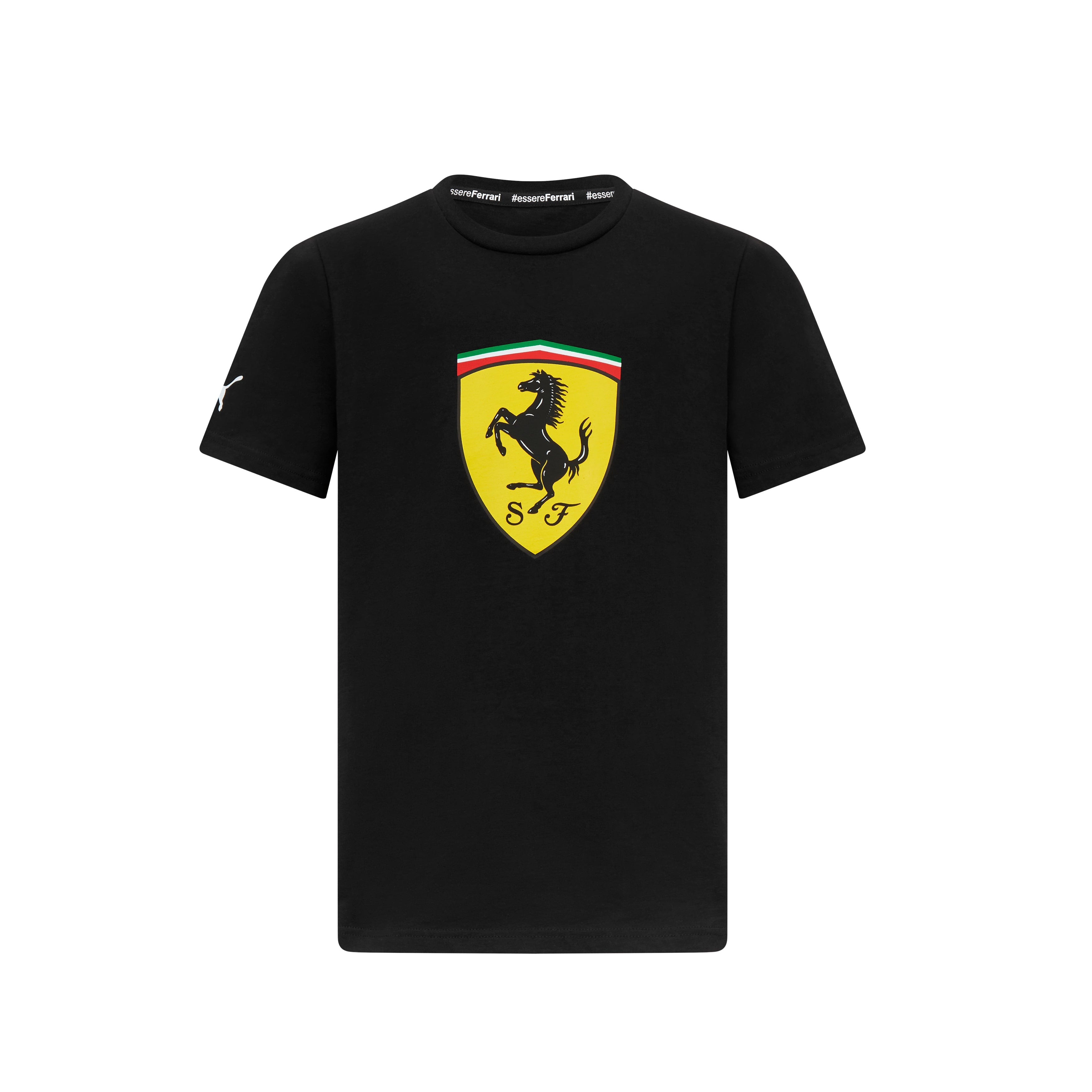 Ferrari 2023 Stor Logo T-Skjorte Barn Sort